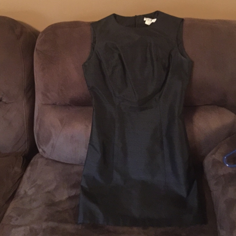 Black silk shell dress